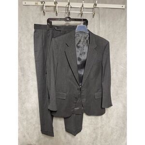 Jos A Bank Suit Men 42L GY Wool 2B Herringbone‎ Business Express 35X31 Pant Luxe